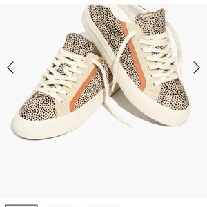 Madewell Sidewalk Low-Top Sneakers in Spotted Calf Hair